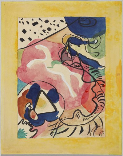 Projekt okładki almanachu „Der Blaue Reiter” autorstwa Wassily Kandinsky