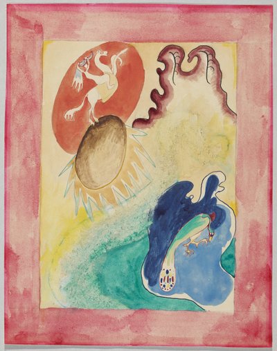 Projekt okładki almanachu „Der Blaue Reiter” autorstwa Wassily Kandinsky