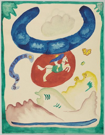 Projekt okładki almanachu „Der Blaue Reiter” autorstwa Wassily Kandinsky