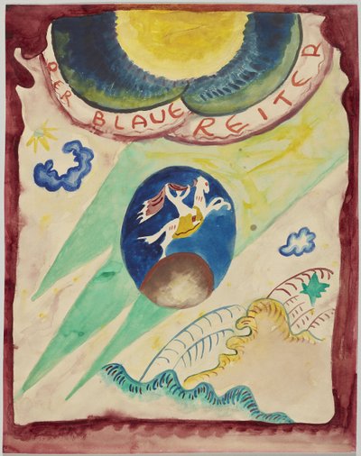 Projekt okładki almanachu „Der Blaue Reiter” autorstwa Wassily Kandinsky
