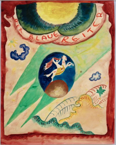 Projekt okładki Almanachu Der Blaue Reiter autorstwa Wassily Kandinsky