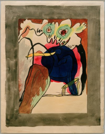Projekt okładki Almanachu Der Blaue Reiter autorstwa Wassily Kandinsky