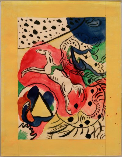 Projekt okładki Almanachu Der Blaue Reiter autorstwa Wassily Kandinsky