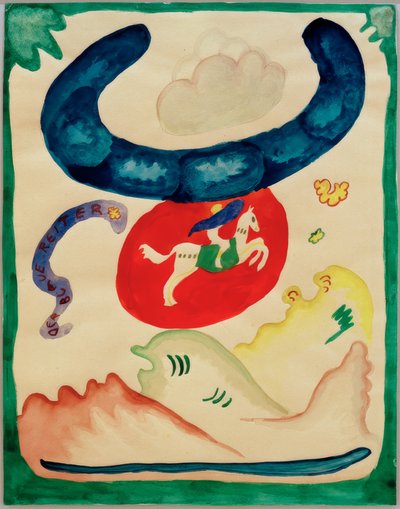 Projekt okładki almanachu Der Blaue Reiter autorstwa Wassily Kandinsky