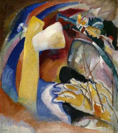 Szkic do obrazu z białym kształtem. 1913 autorstwa Wassily Kandinsky