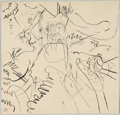 Szkic do „Małych Przyjemności” autorstwa Wassily Kandinsky