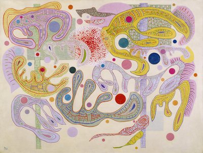 "Formy kapryśne" Obraz Wasilija Kandinskiego (lub Wassily Kandinski lub Kandinskij autorstwa Wassily Kandinsky