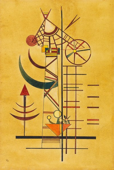 Zakrzywione końcówki, 1927. autorstwa Wassily Kandinsky