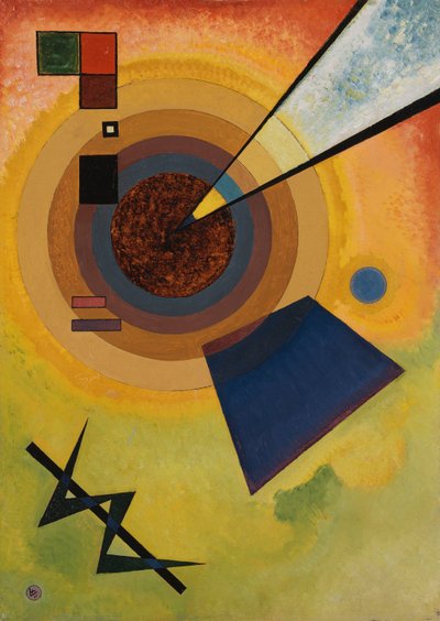 zielony i czerwony autorstwa Wassily Kandinsky