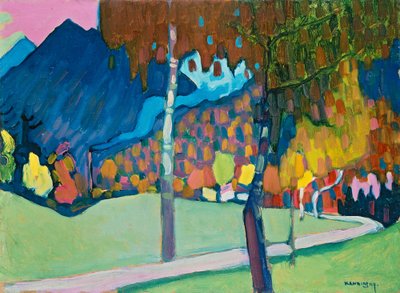 Studium jesienne, prawdopodobnie z Oberau autorstwa Wassily Kandinsky