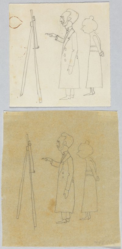 Kandinsky i Münter przed sztalugą autorstwa Wassily Kandinsky