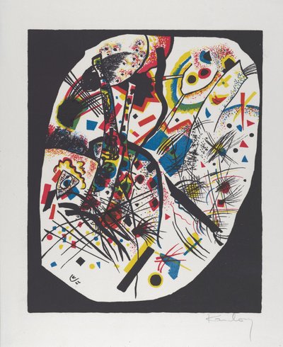 Kleine Welten III (Small Worlds III), 1922 (litografia w kolorze czerwonym, niebieskim, żółtym i czarnym) autorstwa Wassily Kandinsky