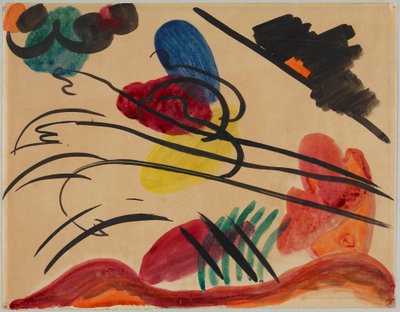 Z trzema jeźdźcami autorstwa Wassily Kandinsky