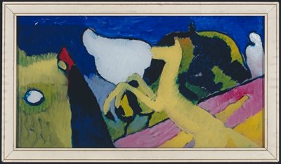 Z żółtym koniem autorstwa Wassily Kandinsky