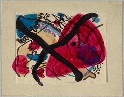 Mit schwarzen Diagonalen autorstwa Wassily Kandinsky