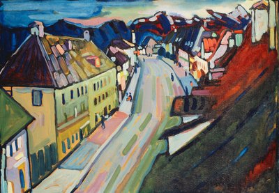 Murnau-górna ulica targowa; Marnau Obermarkt autorstwa Wassily Kandinsky