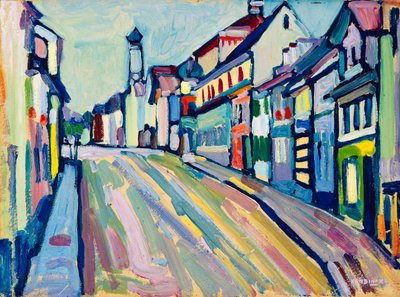 Murnau - ulica Dolnego Rynku; Murnau — Untermarkt autorstwa Wassily Kandinsky