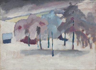 Murnau - drzewa na śniegu autorstwa Wassily Kandinsky