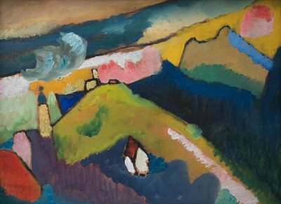 Murnau - górski krajobraz z kościołem autorstwa Wassily Kandinsky