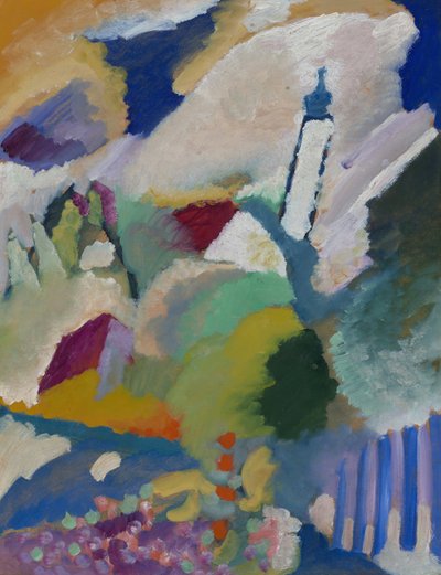 Murnau z kościołem I autorstwa Wassily Kandinsky