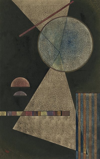 ""Point de rendezvous"" (Punkt spotkania) Akwarela i gwasz autorstwa Wassily Kandinsky (lub Wassily Kandinski lub Kandinskij autorstwa Wassily Kandinsky