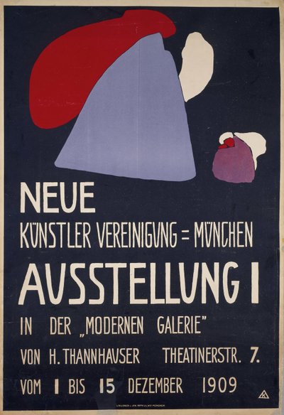 Plakat do 1. wystawy Neue Künstlervereinigung München..., 1909. autorstwa Wassily Kandinsky