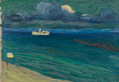 Rapallo - Pejzaż morski z parowcem autorstwa Wassily Kandinsky
