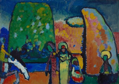 Studium do „Improwizacji nr 2 (marsz żałobny)” autorstwa Wassily Kandinsky