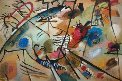 Studium do „Improwizacji 24 (Troika II)” 1924 (olej na pokładzie) autorstwa Wassily Kandinsky