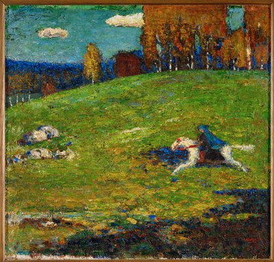 Niebieski jeździec (olej na płótnie) autorstwa Wassily Kandinsky