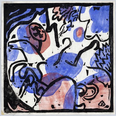 „Trzej jeźdźcy w czerwieni, błękicie i czerni” Obraz Wassily Kandinsky (lub Wassily Kandinski lub Kandinskij autorstwa Wassily Kandinsky