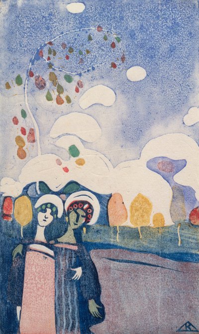 Dwie dziewczyny autorstwa Wassily Kandinsky