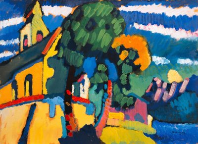 Wiejski kościół w Riegsee autorstwa Wassily Kandinsky