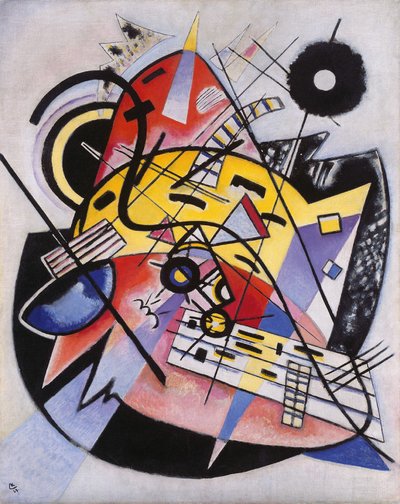 Biała kropka (skład 248) autorstwa Wassily Kandinsky