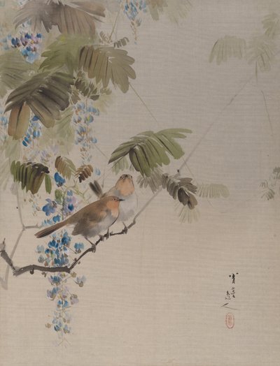 Ptaki i Kwiaty, ca. 1887. autorstwa Watanabe Seitei