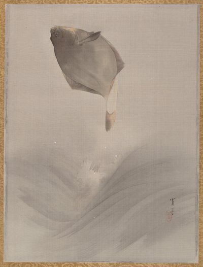 Skacząca ryba, ca. 1887. autorstwa Watanabe Seitei