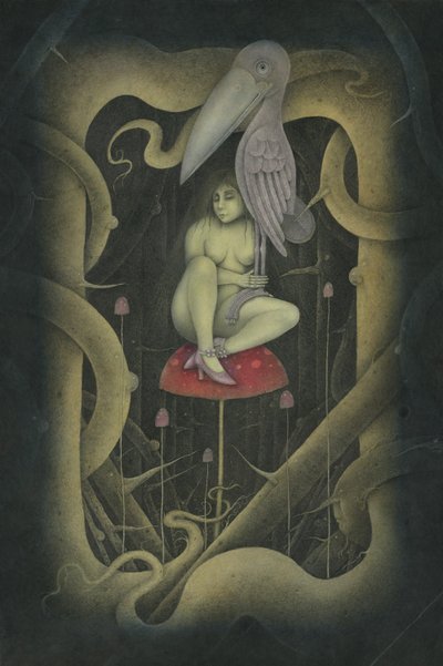 Ptak w dłoni, 2007 (mieszane media) autorstwa Wayne Anderson
