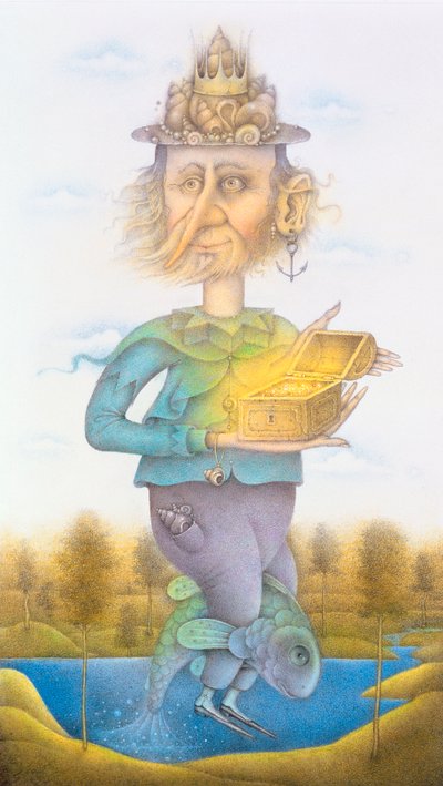 Neptun (ołówek i kredka na papierze) (para 155032) autorstwa Wayne Anderson