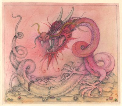 Wicked Dragon, 2000 (media mieszane) autorstwa Wayne Anderson