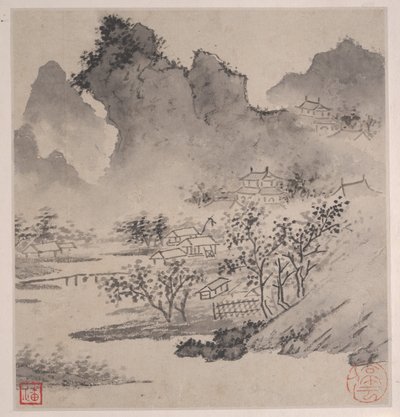 Osiem pieśni rzek Xiao i Xiang. autorstwa Wen Zhengming