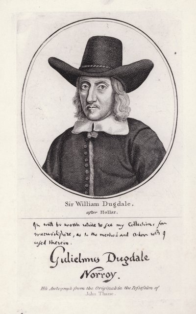 Sir William Dugdale (Grawerowanie) autorstwa Wenceslaus (after) Hollar