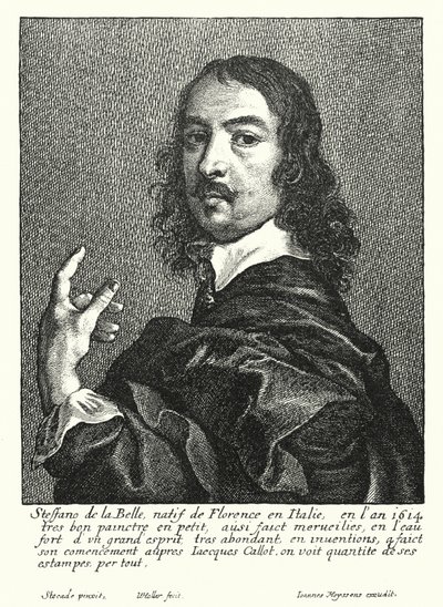 Stefano della Bella, włoski rysownik i grafik (grafika) autorstwa Wenceslaus (after) Hollar