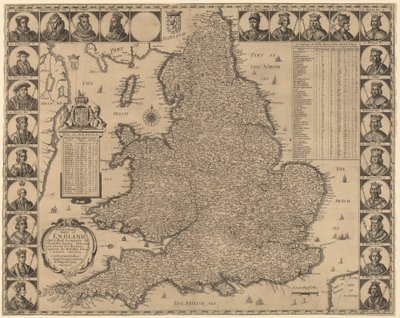 Nowa i dokładna mapa Anglii autorstwa Wenceslaus Hollar