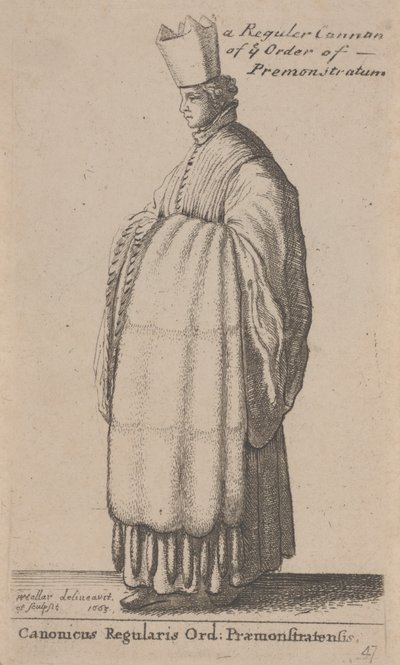 Regularne Działo Zakonu Premonstratusa autorstwa Wenceslaus Hollar