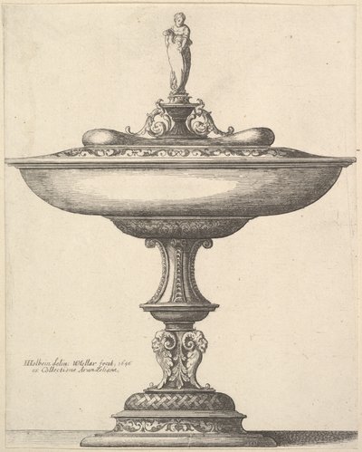 Szeroka filiżanka z ozdobną nóżką, 1646. autorstwa Wenceslaus Hollar