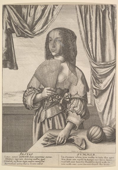 Aestas - Lato Trzy czwarte sezonów, 1641. autorstwa Wenceslaus Hollar