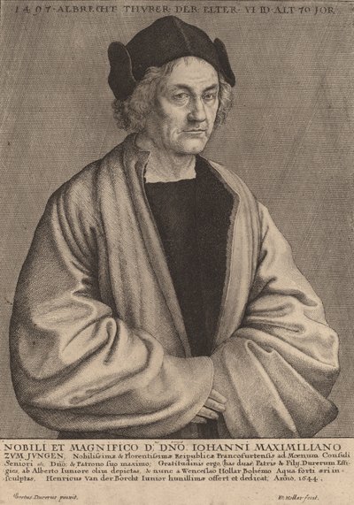 Ojciec Albrechta Durera, 1644. autorstwa Wenceslaus Hollar