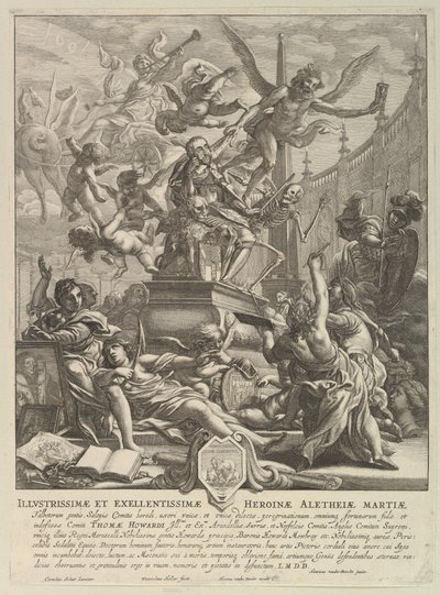 Alegoria o śmierci hrabiego Arundel, ca. 1646. autorstwa Wenceslaus Hollar