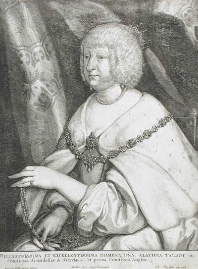 Althea Talbot, lady Arundel autorstwa Wenceslaus Hollar