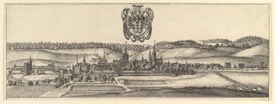 Ansbach i Coburg, Widok a dwóch widoków a&b., 1625-77. autorstwa Wenceslaus Hollar